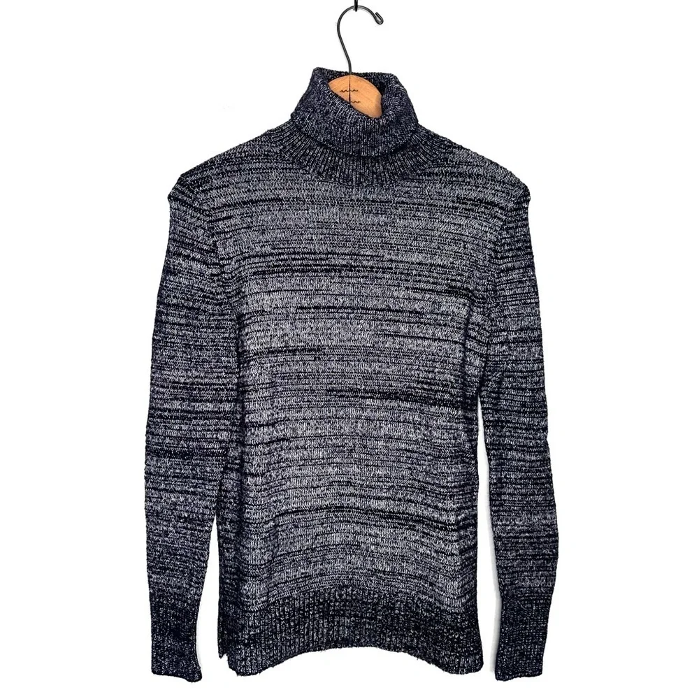 J. Crew Mercantile | Blue Space-dyed Turtleneck Sweater Size XS